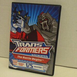 Transformers Animated Series Prime vs Megatron Red White Blue Cartoon DVD